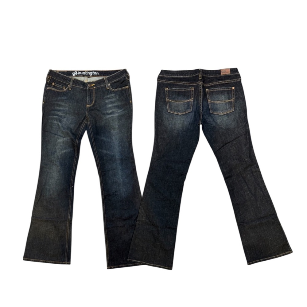 Bullhead Dark Blue Low Rise Flare Huntington Jeans
